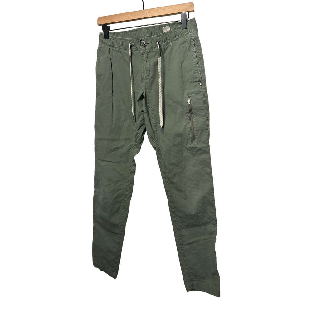 Vuori Climber Pants Olive‎ Green Tapered Elastic Waist Drawstring Size Small EUC
